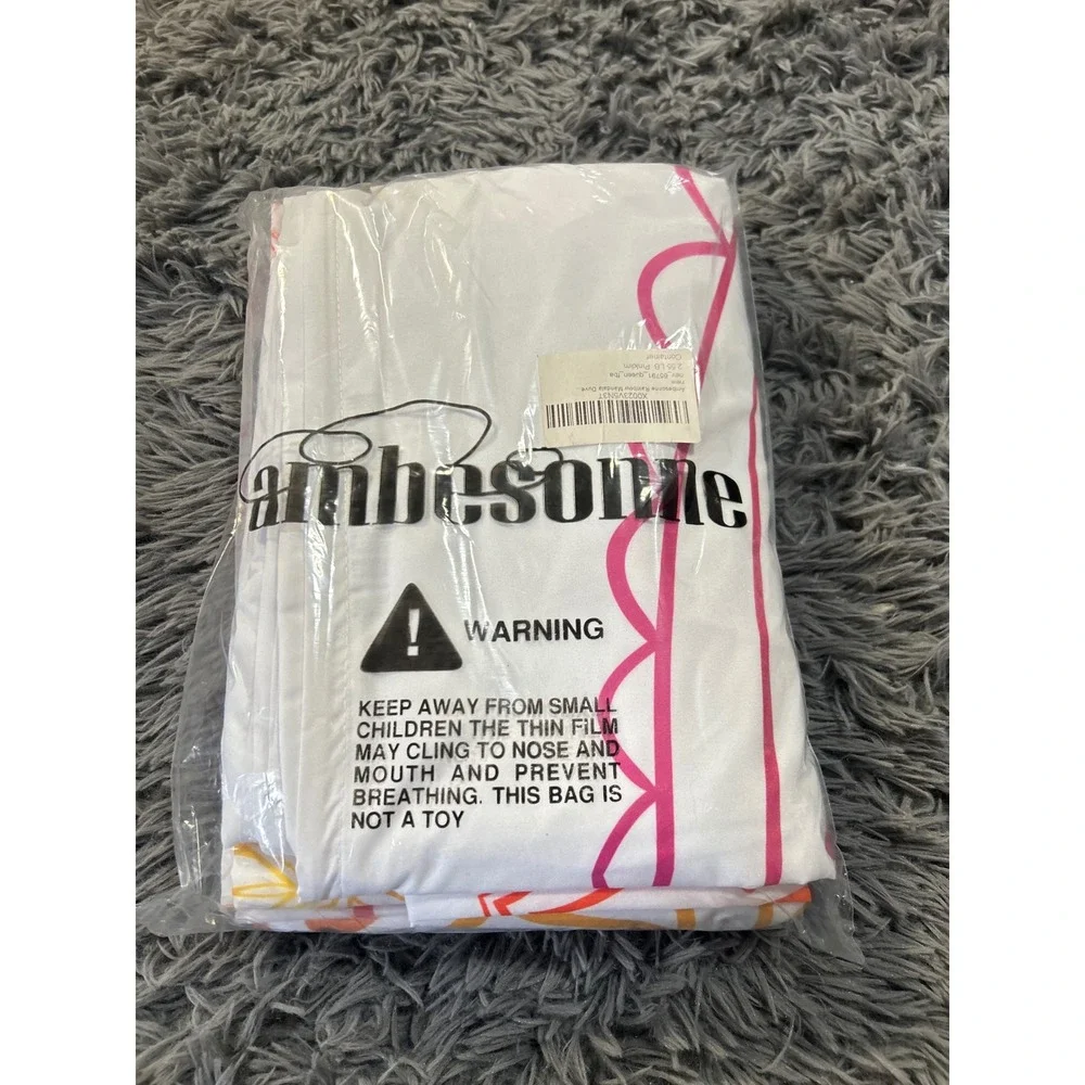Ambesonne Rainbow Mandala Duvet Bedspread Set Queen‎ Size